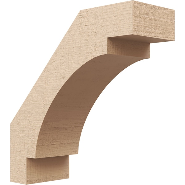 Ekena Millwork 5-inch W x 14-inch D x 14-inch H Merced Rough Cedar Woodgrain TimberThane Knee Brace, Primed BRCUR05X14X14MRCRCPR - main